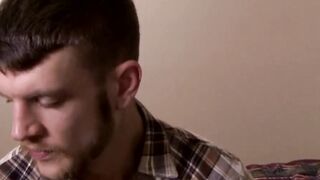 Matt Stevens thrusts big cock in tight ass after rimming