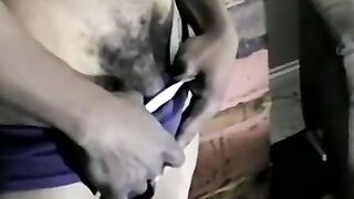 JoeSchmoeXXX.com - Athletic black jock jerks off his huge long cock and cums