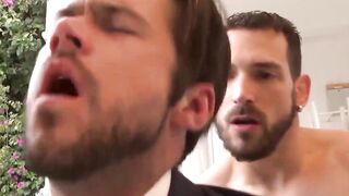 PlayingMen.com - Horny hunk Mike De Marko's intense deepthroating of a rock-hard cock