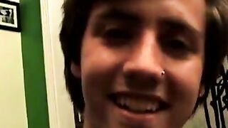 Straight gal sucks two cute straight guys big dicks