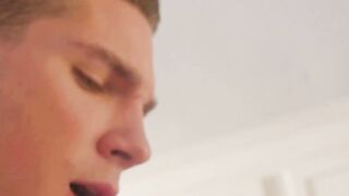 RawNextDoor.com - Gays Spencer Laval and Johnny B share steamy kitchen bareback fucki
