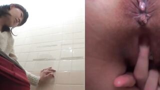 Amateur Asian babe close up pussy fingering caught on cam