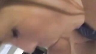 Good looking amateur babe fingers herself before giving head