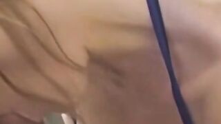 Good looking amateur babe fingers herself before giving head