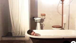 Cute twinkie couple blowing and anal ramming in the toilet