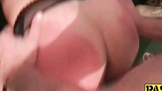 Delectable UK babe has her hair pulled while she fucks hard