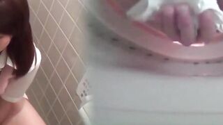 Japanese hotties in bath time pee play on hidden cam