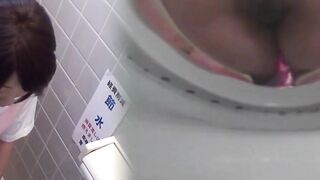 Japanese hotties in bath time pee play on hidden cam