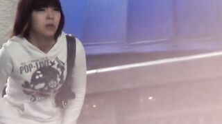 Japanese schoolgirl self pleasure and panty soaks herself