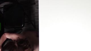 Teen perpetrator gets a guard's cum in mouth discipline