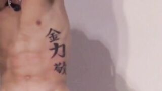 Twinks restrained to be whipped while giving wet blowjobs