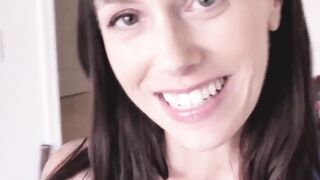Natural tits stepmom's POV action with stepson after BJ