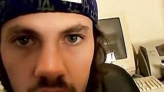 Hunky straight thug strokes juicy man tool slow