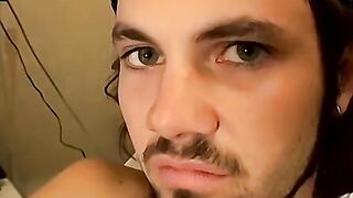 Hunky straight thug strokes juicy man tool slow