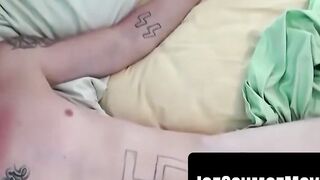 Joe drools over straight Ericâs leaking precum coated knob