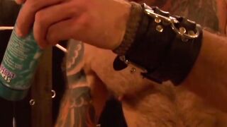Torment with needles and ropes for a buff pain loving hunk