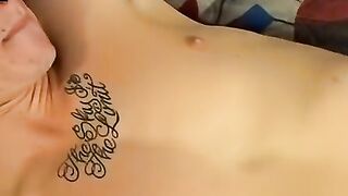 Joey Steels stroking his cock hard in the shower