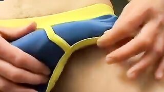 Joey Steels stroking his cock hard in the shower