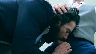 Dani Rivera breeds his horny client Miguel Angel at his barbershop