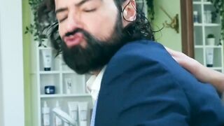 Dani Rivera breeds his horny client Miguel Angel at his barbershop