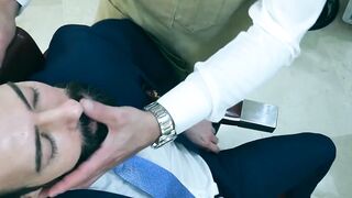 Dani Rivera breeds his horny client Miguel Angel at his barbershop