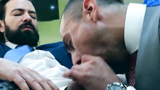 Dani Rivera breeds his horny client Miguel Angel at his barbershop
