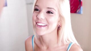 SmallGirlsInPorn.com - Small tits teenager Halle Von receives warm sticky facial