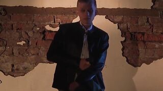 Cute blonde twink tortured and humiliated by his master