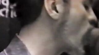 RetroDudes.com - Vintage muscular jock enjoys hard throatfuck through glory hole