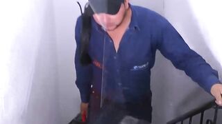 Horny Latin Granny Andrea Seduces the Cable Guy