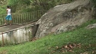 OTBXXX.com - Young Latinos vigorously rawpounding each other in nature until they bot