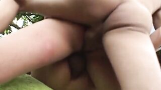 OTBXXX.com - Young Latinos vigorously rawpounding each other in nature until they bot