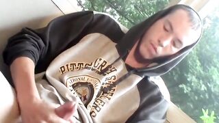 Str8Thugs.com - Young straight cigar smoker's solo masturbation and cum blasting sess