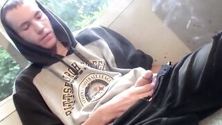 Str8Thugs.com - Young straight cigar smoker's solo masturbation and cum blasting sess