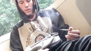 Str8Thugs.com - Young straight cigar smoker's solo masturbation and cum blasting sess