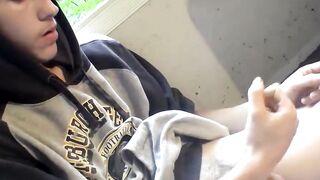 Str8Thugs.com - Young straight cigar smoker's solo masturbation and cum blasting sess