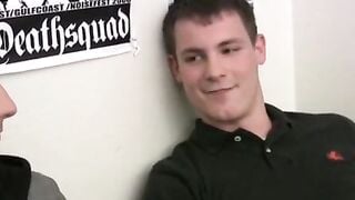 Short haired cutie pounded hard by two touchy friends