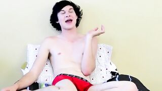 Twinks Ass-Play Orgasm with Dildo Ride" or "Teen's Anal Play Leading to Big Load