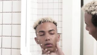 Black Twunk's Hair Cut & Jerk Off Session - Hairy Muscle Jock