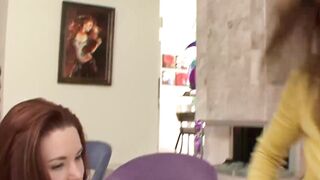 Redheaded Step-Daughter's Pussies Unite For A Wild Lesbian Experience