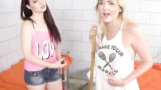 Prison Handjobs - Two Lesbian Inmates Get Fucked By Their Cellmate