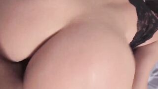 Bouncy Blonde Babe Becky Bandin Rides Step-Son Dick in POV Style
