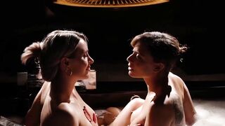 KINKY COUPLES SWAP PUSSIES IN A KINDA SEXUAL ADVENTURE" or "COEDS SHARE GIRL ON GIRL EXPERIENCE WITH ELLA REE