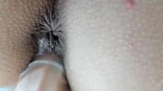 Lesbians Share Intimate Dildo Play in Bedroom
