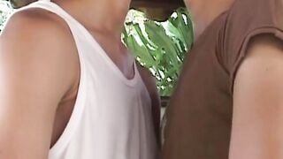 Twinks Bareback Threesome With Facial Finish
