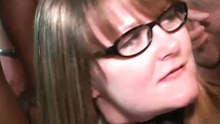 Bukkake Bitches - Deep Throat Challenge with Big Boobs