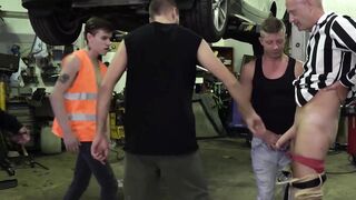 Maturity Matters - Older Man Gets Fucked By Car Shop Workers