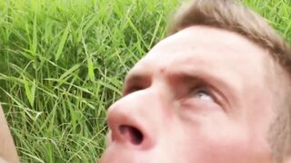 Blond Hunk Outdoor Anal Rimjob & Raw Fuck with Hot Ass-Fuck Action