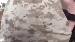 Group Sex Outdoor Orgy with Muscular Soldiers