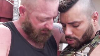 Hair Bear Bottoms - Hardcore Anal Action with Balding Daddy & Muscle Cub